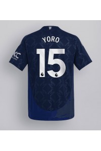 Manchester United Leny Yoro #15 Fotballdrakt Borte Klær 2024-25 Korte ermer